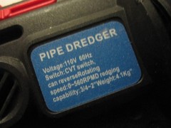 Electric Drain Auger Pipe Dredger 110V 560RPM Plumbing Snake Tool 25FT 3/4-2&Prime;