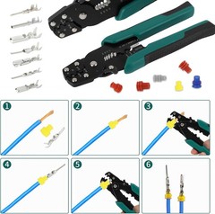 812Pcs Pin Connector Kit with Crimping Pliers &ndash; Terminal Pin 1/1.5/1.8/2/2.2/2.3