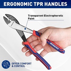 9.5&Prime; Wire Cutter/Crimper, CR-V Steel Wire Crimping/Cutting Tool | Crimping Plier