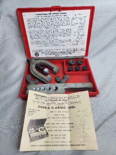 Vintage MAC Tools Double Flaring Tool Kit w Case 3/16&Prime; &ndash; 1/2&Prime; Tube SAE Made USA