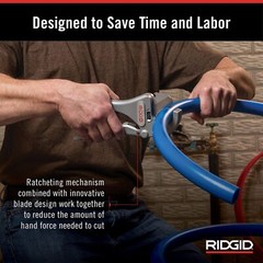 RIDGID 23498 Model RC-1625 luminum Ratchet ction 1/8&Prime; to 1-5/8&Prime; Plastic Pipe