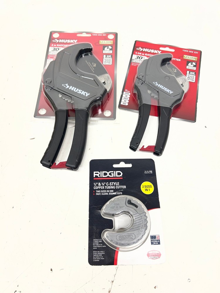 Husky 2in. PVC Cutter + 1-1/4 in. PVC Cutter + 1/2 in. & 3/4 in. Copper C Cutter