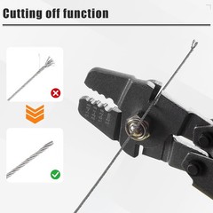 2-in-1 Crimping Tool & Cutter for Fishing Lines up to 2.2mm, Lightweight Wire Ro