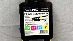 Apollo Multi-Head PEX Crimp Tool Kit &ndash; Crimper, 3/4, 1/2&Prime; and 3/8&Prime; Rings