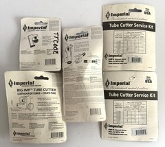 IMPERIAL TUBE CUTTER LOT of 3 CUTTERS and 2 SERVICE KITS EXTRA BLADES PIPE HVAC
