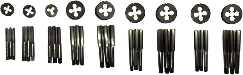BSB BSCY CEI CYCLE 26 TPI TAP DIE SET 1/4&Prime; &ndash; 3/4&Prime; HARD TO FIND 36 PCS SET 60 DEG
