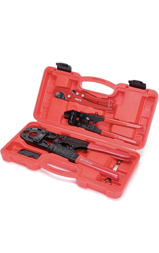 PCKIT-1234PS PEX Crimping Tool Kit with PEX Tubing Cutter, PEX Crimper, PEX Remo