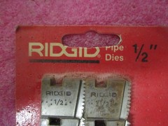 Ridgid 38015 12-R 1/2&Prime; NPT Left Hand Alloy Pipe Threading Dies Set of 4