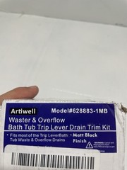 Artiwell Trip Lever Tub Trim Kit Set 3.15&rdquo;x3.15&rdquo;x2.83&rdquo;, Matte black