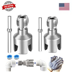 2-in-1 PVC Pipe Threader Kit with 1/2&Prime; & 3/4&Prime; Dies &ndash; Complete Dual Function I&hellip;
