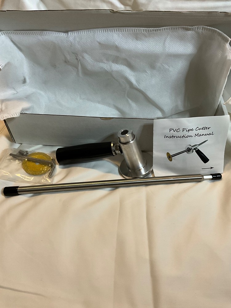 Internal PVC Pipe Cutter Kit for Drills &ndash; New In Box | 11&Prime; Guide Rod, Diamond Gr
