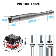 30M Sewer Pipe Inspection Camera Self-Leveling 512HZ Meter Counter 10inch DVR