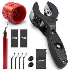 12 Pcs Heavy-Duty Ratcheting Pipe Cutter Kit for Copper & PVC, Compact Tubing Cu