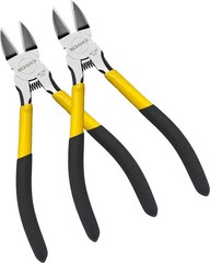 Wire Cutters6.5 inch, 2 Pack, Flush Cutters, Spring Loaded Cutting Pliers,Side C