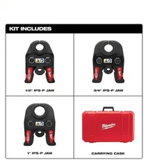 Milwaukee M18 Iron Press Tool Jaw Kit 1/2 In. 1 In. Black Model 49-16-2696