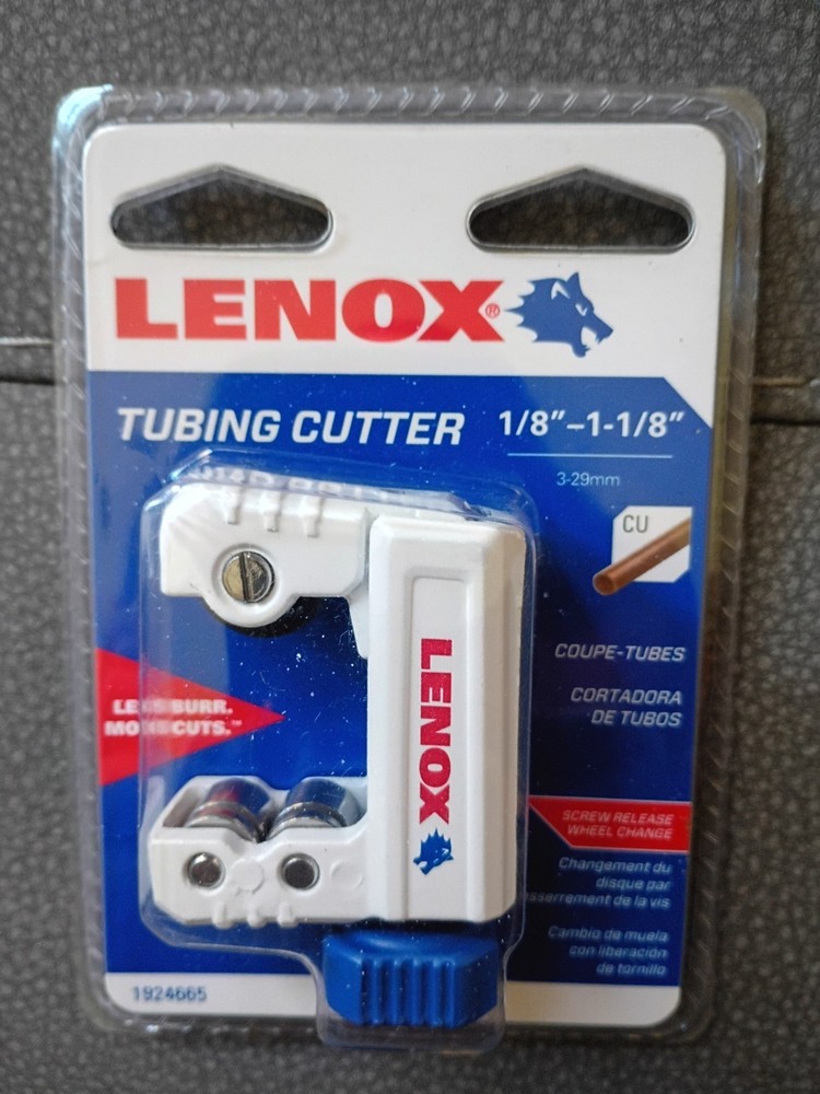 LENOX Tubing Cutter 1/8&Prime; &ndash; 1 1/8&Prime; New Factory Packaged #1924665