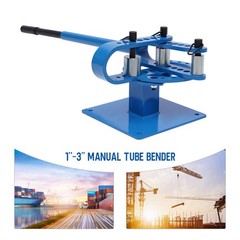 Premium Pipe Tube Bender 1&rdquo;-3&rdquo; inch Manual Tube Bender w/ 7 Dies Tubing Metal