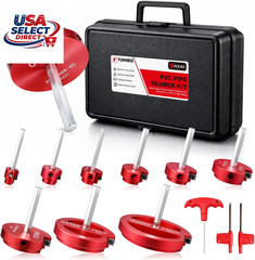 9Pcs PVC Pipe Reamer Kit, Durable Aluminum Plumbing Tool Set