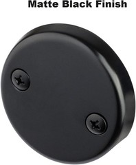 Matte Black Lift & Turn Tub Trim Set with 3 x 0.5 x 3 inches, Matt