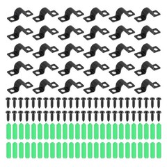 30Pcs 10mm(3/8&Prime;) Two Hole Pipe Strap, U Brackets Conduit Clamp