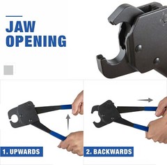 EFIELD Angle Head PEX Crimping Tool for 1/2&Prime; & 3/4&Prime; PEX Copper Rings w/h Cutters