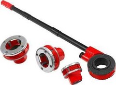 Large Hand Die Ratcheting Pipe Thread Threader Tool Ratchet Threading Kit Set