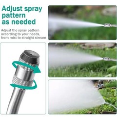 For Adjustable Nozzle Spray Wand 44 Inch Stainless Steel Built In Shut Off Valve