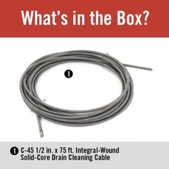 1/2 in. x 75 ft. Drain Cleaning Snake Auger Replacement for K-400 K-3800 Models