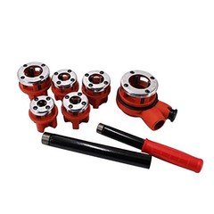 Ratcheting Pipe Threader Kit &ndash; 6 Die Set for Easy Pipe Threading & Repair