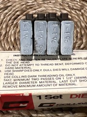 Collins Rothenburger # 12779 1&rdquo; to 1-1/4&rdquo; Stainless NPT HSS Thread Dies (C2)