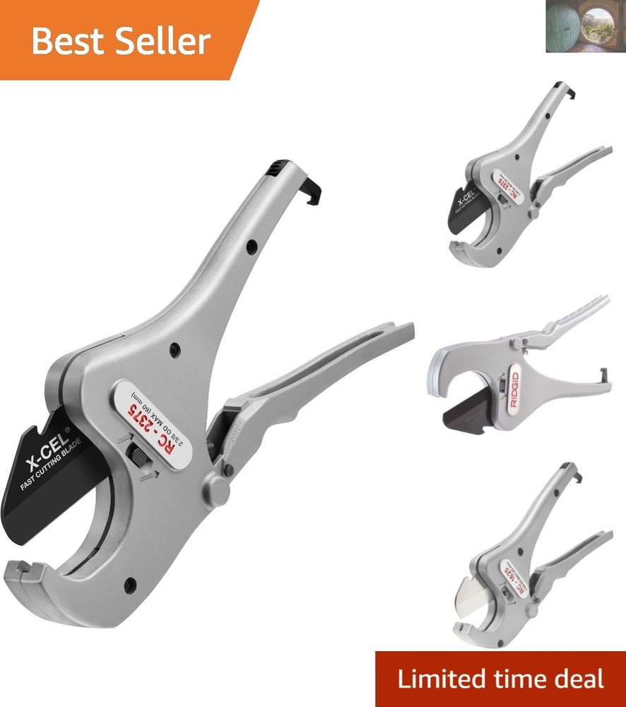 Ambidextrous Ratchet Pipe Cutter: Aluminum & High Carbon Steel for Professionals