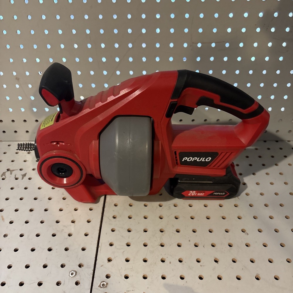 Populo Cordless Electric Drain Auger CDAL-2004 Includes Batttery No Charger 20V