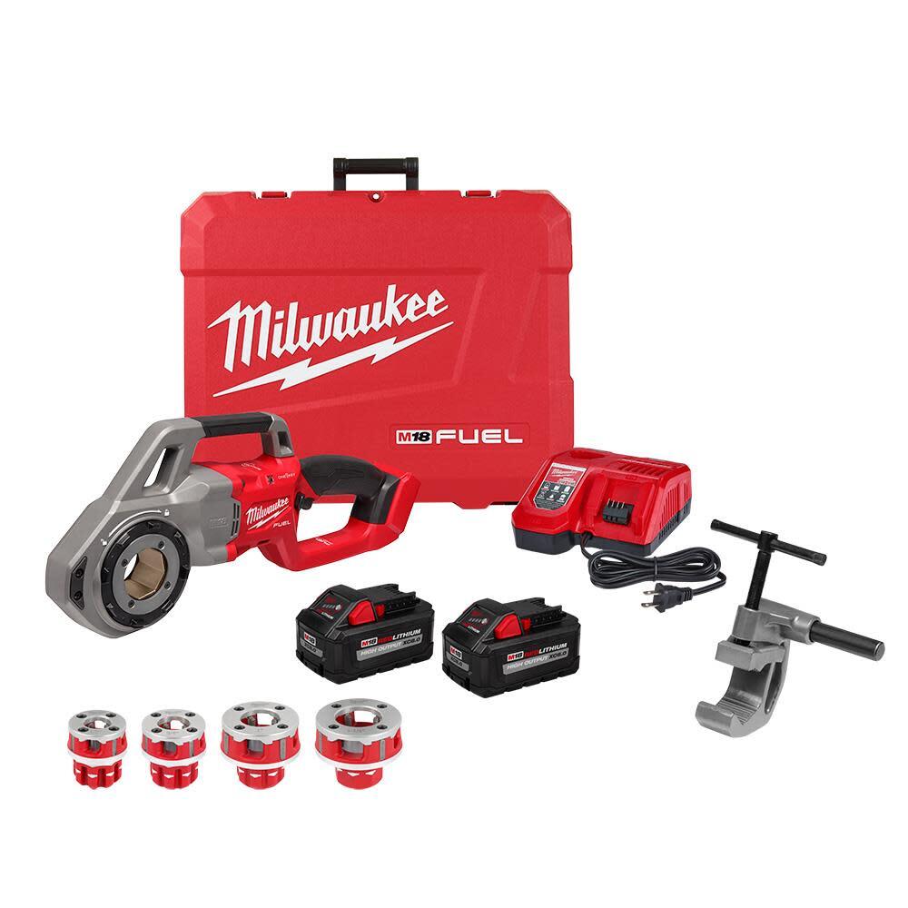 Milwaukee M18 Fuel Compact Pipe Threader One Key With 1/2&rdquo; &ndash; 1 1/4&rdquo; Die Heads