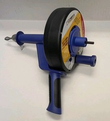 Cobra 86250 1/4 In X 25 Ft Pistol Grip Power Drum Drain Auger Use Crank or Drill