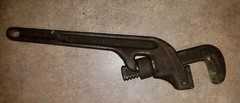 RIGID OFFSET END PIPE WRENCH E-14 ORIGINAL RIDGE TOOL CO. STAMPED W PAT #