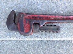 RIDGID 18&Prime; Heavy Duty Pipe Wrench The Ridge Tool Co. USA Excellent Operating Con