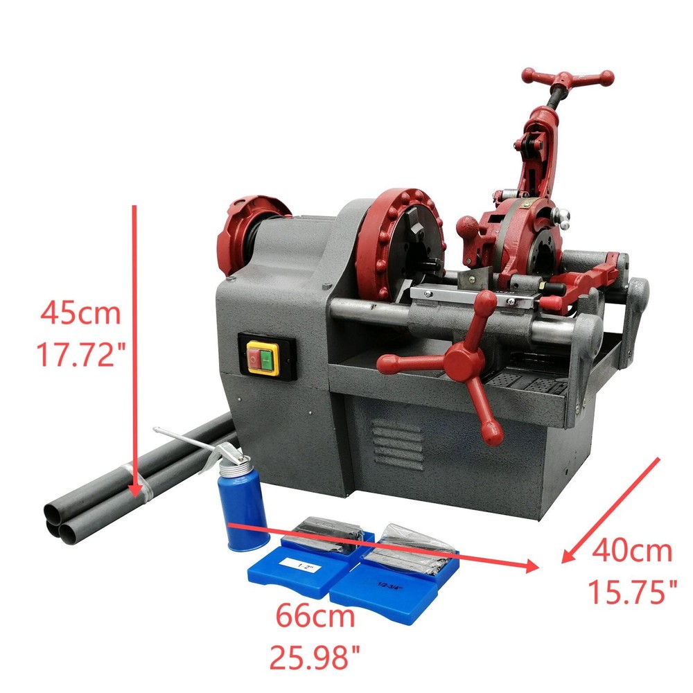 1/2&Prime;-2&Prime; Pipe Threading Machine 110V 750W Electric Threader 3in1 Multifunctional
