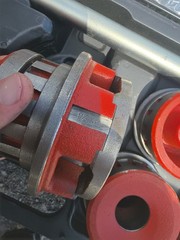 RIDGID 36475 12-R 1/2&Prime;-2&Prime; NPT Exposed Ratchet Pipe Threader Set Used