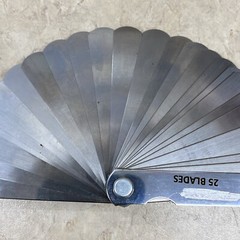 Proto #000AA 1/2&Prime; x 3&Prime; 25 Blade Master Feeler Gauge Set with Steel Holder