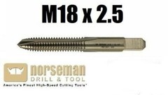 M18 x 2.5 Metric 3FL Taper Tap High Speed Steel USA BEST QUALITY Norseman 60174