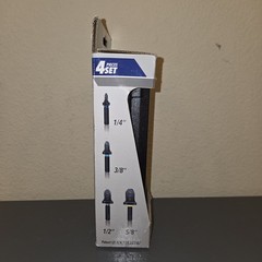 SPIN F4000 4-Piece Drill Bit Flaring Set 1/4, 3/8, 1/2, 5/8-Inch