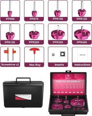 Pro 8pc PVC Reamer Kit Aluminum 8 Sizes Carbide Inserts Fitting Saver Tool