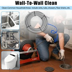 37847 C-32 Inner Solid Core Drain Cleaning Cable 3/8 Inch x 75 ft, Compatible&hellip;