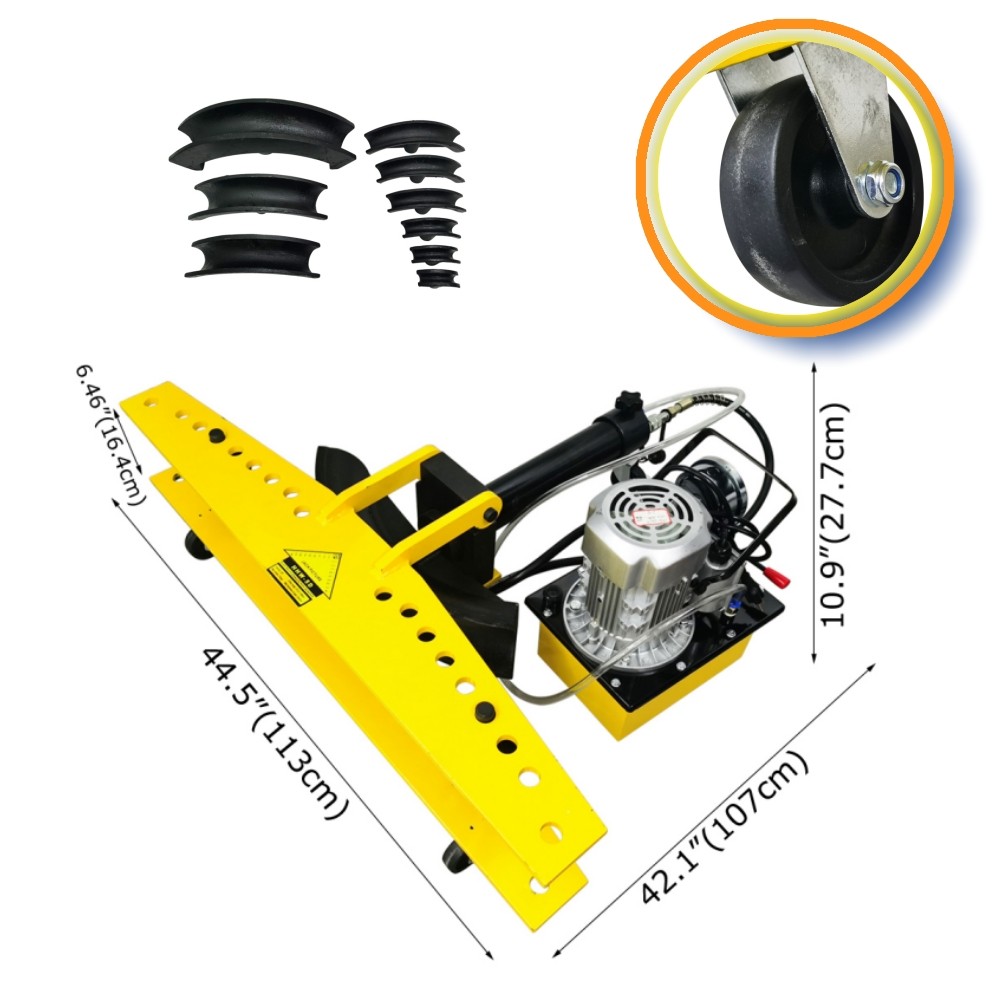 110V 750W Industrial Electro-Hydraulic Round Pipe Bender 90&deg;Bending 0.098-0.236&Prime;