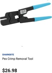 Sharkbite PEX Crimp Ring Removal Tool #865897 (For Copper Rings Only)