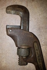 RIGID OFFSET END PIPE WRENCH E-14 ORIGINAL RIDGE TOOL CO. STAMPED W PAT #