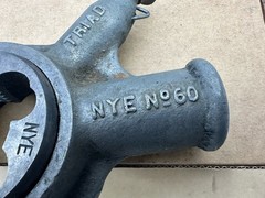 Vintage NYE Triad no 60 Ratchet Head Pipe Threader Hand Tool With 1&rdquo; Die
