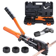 Uimoso Copper Tube Crimp Tool with 1/2&Prime; 3/4&Prime; 1&Prime; Jaws and Pipe Cutter
