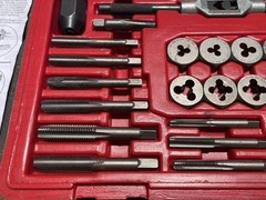 BOSCH TAP & DIE 37 PIECE TOOL SET 396501 SPIRAL POINT HEX DIES USA STEEL