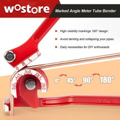 180 Degree Tubing Bender 3in1 For 1/4&Prime; 5/16&Prime; 3/8&Prime; Od Machined Steel 0180 Pipe Be